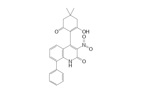 4-(2'-Hydroxy-4',4'-dimethyl-6'-oxo-cyclohex-1'-en-1'-yl)-3-nitro-8-phenylquinolin-2(1H)-one