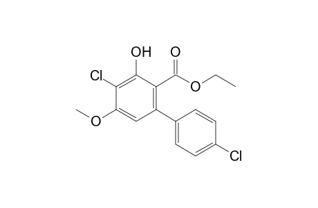 Ethyl 3-chloro-2-hydroxy-6-(p-chlorophenyl)-4-methoxybenzoate