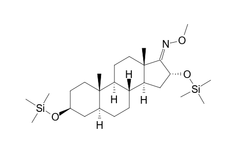 Bistrimethylsilyl 3.beta.,16.alpha.-dihydroxy-5.alpha.-androstane-17-one methoxime