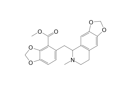 5-[(6-methyl-7,8-dihydro-5H-[1,3]dioxolo[4,5-g]isoquinolin-5-yl)methyl]-1,3-benzodioxole-4-carboxylic acid methyl ester