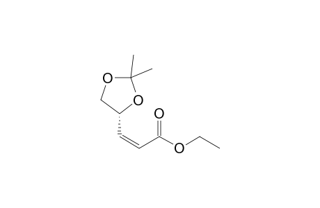 (Z)-3-[(4R)-2,2-dimethyl-1,3-dioxolan-4-yl]-2-propenoic acid ethyl ester