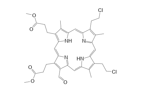 21H,23H-Porphine-2,18-dipropanoic acid, 7,12-bis(2-chloroethyl)-17-formyl-3,8,13-trimethyl-, dimethyl ester