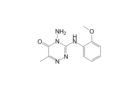 4-Amino-3-(2-methoxyanilino)-6-methyl-1,2,4-triazin-5-one