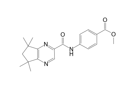 Methyl 4-[(5,6-(1,1,3,3-tetramethylcyclopentano)-2-pyrazinyl)carboxamido]benzoate