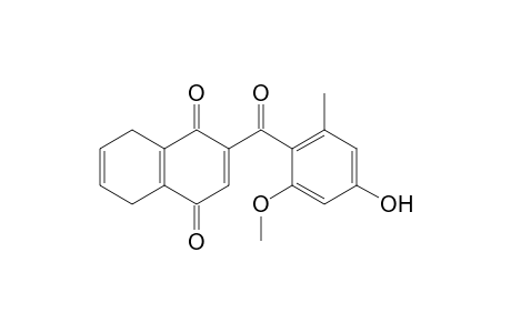1,4-Naphthalenedione, 5,8-dihydro-2-(4-hydroxy-2-methoxy-6-methylbenzoyl)-