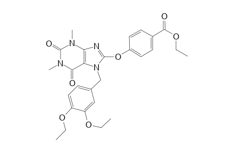 Benzoic acid, 4-[[7-[(3,4-diethoxyphenyl)methyl]-2,3,6,7-tetrahydro-1,3-dimethyl-2,6-dioxo-1H-purin-8-yl]oxy]-, ethyl ester