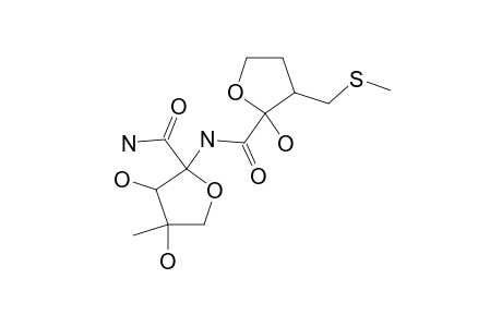 3,4-dihydroxy-2-[[2-hydroxy-3-[(methylthio)methyl]tetrahydrofuran-2-carbonyl]amino]-4-methyl-tetrahydrofuran-2-carboxamide
