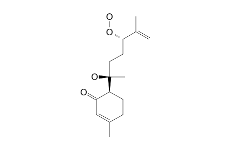 PEROXYEPILIPPIDULCINE_B;(REL-6-R,1'-S,4'-R)-6-(1'-HYDROXY-4'-HYDROPEROXY-1',5'-DIMETHYL-5'-HEXENYL)-3-METHYL-2-CYCLOHEXENONE
