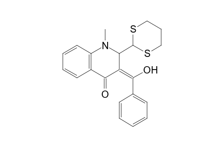 2-(1,3-Dithian-2-yl)-3-(.alpha,-hydroxybenzylidene)-1-methyl-2,3-dihydroquinolin-4(1H)-one