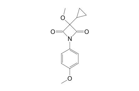 3-CYCLOPROPYL-3-METHOXY-1-(PARA-METHOXYPHENYL)-AZETIDINE-2,4-DIONE