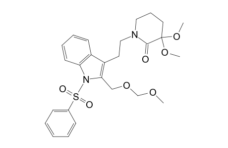 1-[2-[1-(benzenesulfonyl)-2-(methoxymethoxymethyl)-3-indolyl]ethyl]-3,3-dimethoxy-2-piperidinone