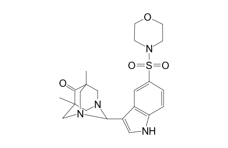 1,3-Diazatricyclo[3.3.1.1(3,7)]decan-6-one, 5,7-dimethyl-2-[5-(4-morpholinylsulfonyl)-1H-indol-3-yl]-