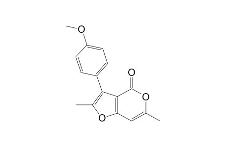 2,6-Dimethyl-3-(4-methoxyphenyl)-furo[3,2-c]pyran-4-one
