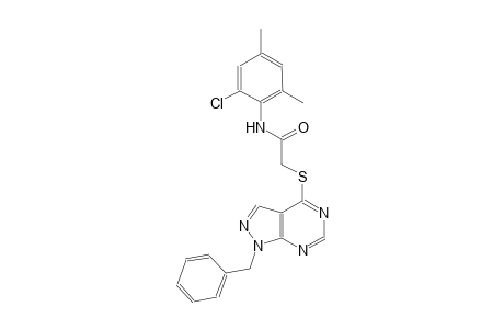 2-[(1-benzyl-1H-pyrazolo[3,4-d]pyrimidin-4-yl)sulfanyl]-N-(2-chloro-4,6-dimethylphenyl)acetamide