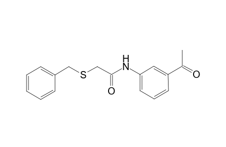 Acetamide, N-(3-acetylphenyl)-2-[(phenylmethyl)thio]-