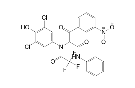 Benzenepropanamide, .alpha.-[(3,5-dichloro-4-hydroxyphenyl)(2,2,2-trifluoroacetyl)amino]-3-nitro-.beta.-oxo-N-phenyl-