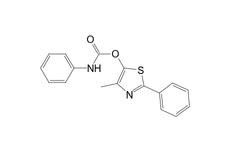 5-Thiazolol, 4-methyl-2-phenyl-, phenylcarbamate (ester)
