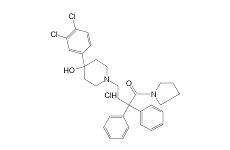 4-(3,4-dichlorophenyl)-1-[3,3-diphenyl-4-oxo-4-(1-pyrrolidinyl)butyl]-4-piperidinol, monohydrochloride