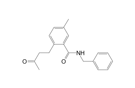 N-Benzyl-5-methyl-2-(3-oxobutyl)benzamide