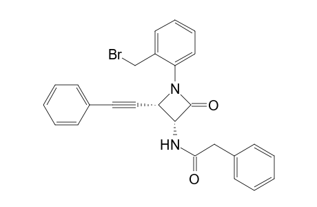Benzeneacetamide, N-[1-[2-(bromomethyl)phenyl]-2-oxo-4-(phenylethynyl)-3-azetidinyl]-, cis-