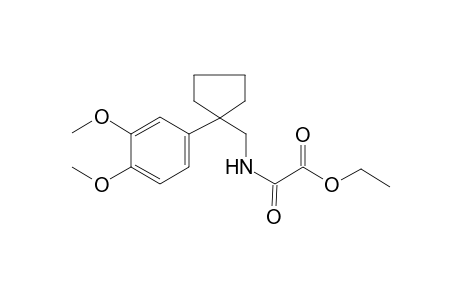 2-[[1-(3,4-dimethoxyphenyl)cyclopentyl]methylamino]-2-keto-acetic acid ethyl ester