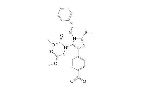 1-BENZYLIDENEAMINO-5-(1,2-DIMETHOXYCARBONYL)-HYDRAZINO-2-METHYLTHIO-4-(4-NITROPHENYL)-IH-IMIDAZOLE