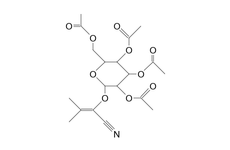 2-(Tetra-O-acetyl-B-D-glucopyranosyloxy)-3-methyl-but-2-enenitrile