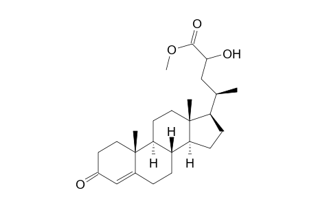 (4R)-2-hydroxy-4-[(8S,9S,10R,13R,14S,17R)-3-keto-10,13-dimethyl-1,2,6,7,8,9,11,12,14,15,16,17-dodecahydrocyclopenta[a]phenanthren-17-yl]valeric acid methyl ester