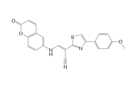 (2E)-2-[4-(4-methoxyphenyl)-1,3-thiazol-2-yl]-3-[(2-oxo-2H-chromen-6-yl)amino]-2-propenenitrile