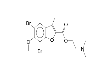 2-(2-dimethylaminoethoxycarbonyl)-3-methyl-5,7-dibromo-6-methoxybenzofuran