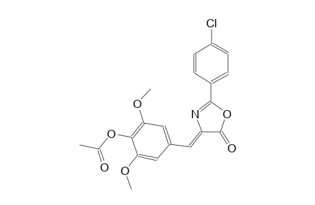 4-[(Z)-(2-(4-chlorophenyl)-5-oxo-1,3-oxazol-4(5H)-ylidene)methyl]-2,6-dimethoxyphenyl acetate