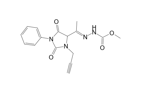 Methyl 2-[1-(2,5-dioxo-1-phenyl-3-prop-2-yn-1-ylimidazolidin-4-yl)ethylidene]hydrazinecarboxylate