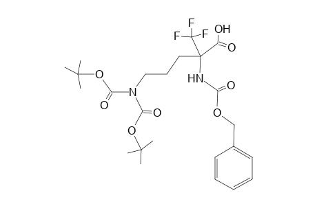 2-(N-Benzyloxycarbonylamino)-2-(.alpha.-trifluoromethyl)-5-[(di-tert-butyloxycarbonyl)amino]pentanoic acid