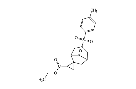 8-oxo-3-(p-tolylsulfonyl)spiro[bicyclo[3.2.1]octane-6,1'-cyclopropane]-2'-carboxylic acid, ethyl ester