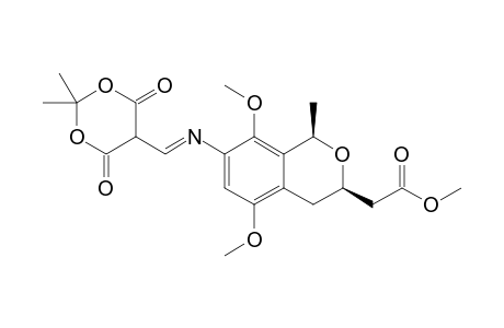 Methyl cis-{3,4-dihydro-5,8-dimethoxy-1-methyl-7-[(4',4'-dimethyl-2',6'-dioxo-3',5'-dioxan-1'-yl)methyleneamino]-1H-2-benzopyran-3-yl}acetate