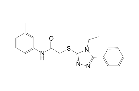 2-[(4-ethyl-5-phenyl-4H-1,2,4-triazol-3-yl)sulfanyl]-N-(3-methylphenyl)acetamide