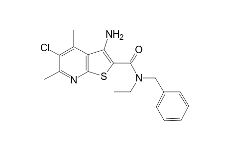 3-Amino-N-benzyl-5-chloro-N-ethyl-4,6-dimethylthieno[2,3-b]pyridine-2-carboxamide