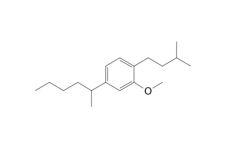 1-(3-Methylbutyl)-2-methoxy-4-(2-hexyl)benzene