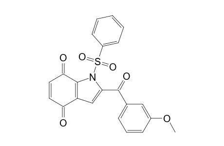 1-Benzenesulfonyl-2-(3-methoxybenzoyl)-1H-indole-4,7-dione