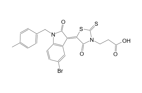 3-thiazolidinepropanoic acid, 5-[5-bromo-1,2-dihydro-1-[(4-methylphenyl)methyl]-2-oxo-3H-indol-3-ylidene]-4-oxo-2-thioxo-, (5Z)-