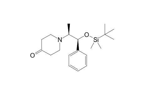 (1S,2S)-N-[2'-(t-Butyldimethylsilyloxy)-1'-methyl-2'-phenylethyl]piperidin-4-one