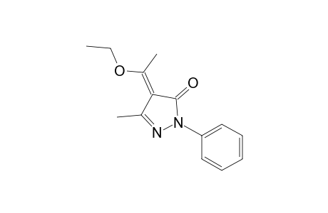 3H-pyrazol-3-one, 4-(1-ethoxyethylidene)-2,4-dihydro-5-methyl-2-phenyl-