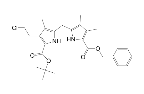 1H-Pyrrole-2-carboxylic acid, 3-(2-chloroethyl)-5-[[3,4-dimethyl-5-[(phenylmethoxy)carbonyl]-1H-pyrrol-2-yl]methyl]-4-methyl-, 1,1-dimethylethyl ester