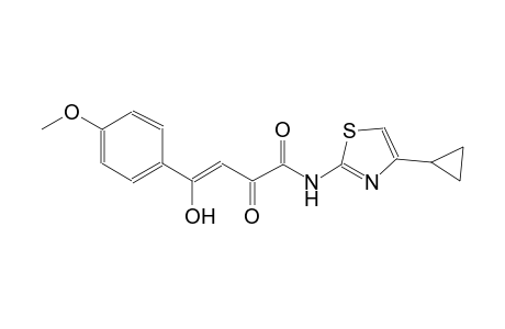 (3Z)-N-(4-cyclopropyl-1,3-thiazol-2-yl)-4-hydroxy-4-(4-methoxyphenyl)-2-oxo-3-butenamide
