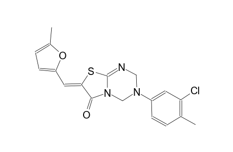 (7Z)-3-(3-chloro-4-methylphenyl)-7-[(5-methyl-2-furyl)methylene]-3,4-dihydro-2H-[1,3]thiazolo[3,2-a][1,3,5]triazin-6(7H)-one