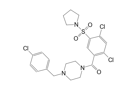 1-(4-chlorobenzyl)-4-[2,4-dichloro-5-(1-pyrrolidinylsulfonyl)benzoyl]piperazine