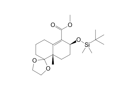 Methyl (2S*,4aS*)-4a-methyl-5-oxo-2-(1,1,2,2-tetramethyl-1-silapropoxy)-2,3,4,4a,6,7,8-heptahydronaphthalenecarboxylate 5-ethyleneacetal