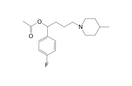 1-(4-fluorophenyl)-4-(4-methylpiperidin-1-yl)-1-acetoxybutane