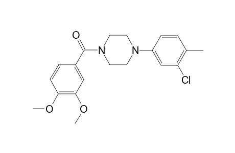 [4-(3-chloranyl-4-methyl-phenyl)piperazin-1-yl]-(3,4-dimethoxyphenyl)methanone
