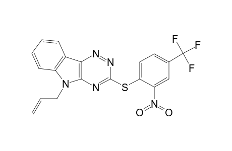 5H-[1,2,4]Triazino[5,6-b]indole, 3-[[2-nitro-4-(trifluoromethyl)phenyl]thio]-5-(2-propenyl)-